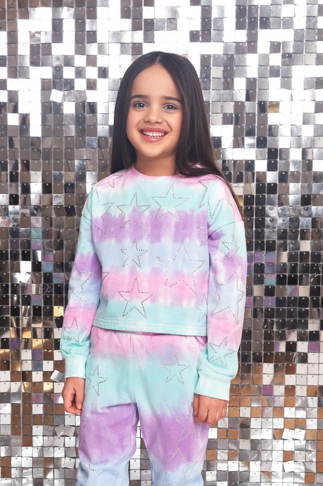 Sweatshirt & Pants Star Cotton Candy
