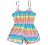 Pastel Ombre Beaded Hearts Romper