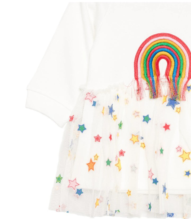 BG Fleece Dress With Stars Tulle