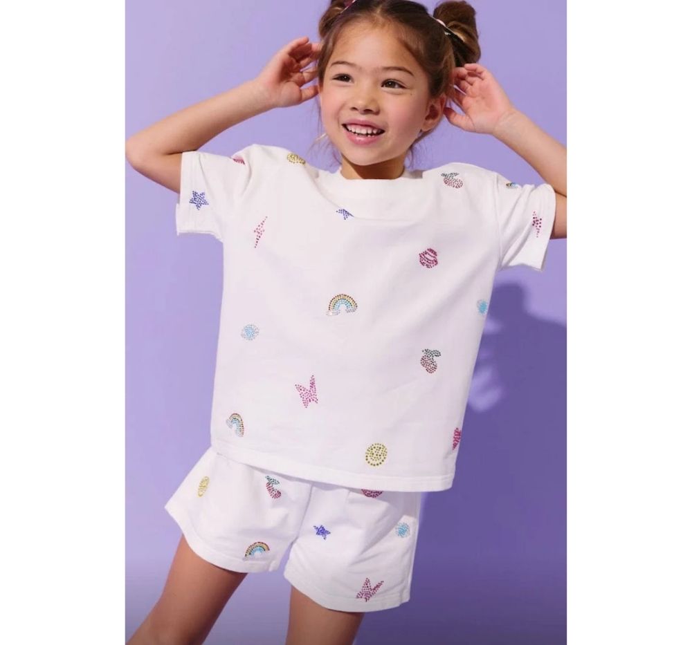 Crystal Doodle Short Set