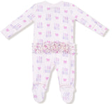 Lil Sis 2 Way Zipper Ruffle Back Footie