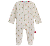 Floral Chicken Tender Org Cot Magnetic Footie