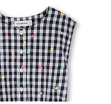 Heart Embroidered Gingham Dress