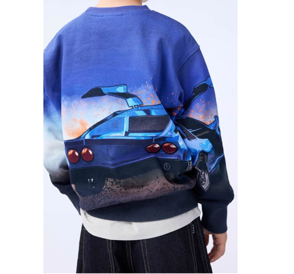 Sweatshirt Car Blue