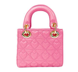Heart Quilted Bag Fuchsia