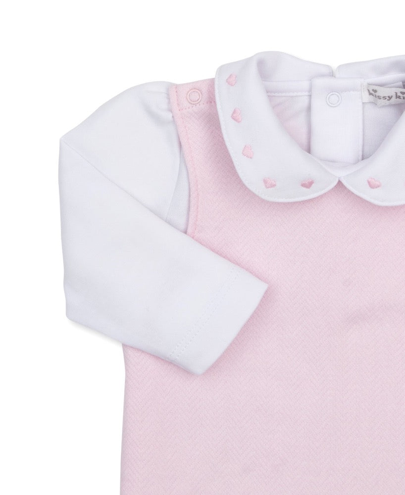 Jacquard Overall Set Mix Baby Blessings Pink