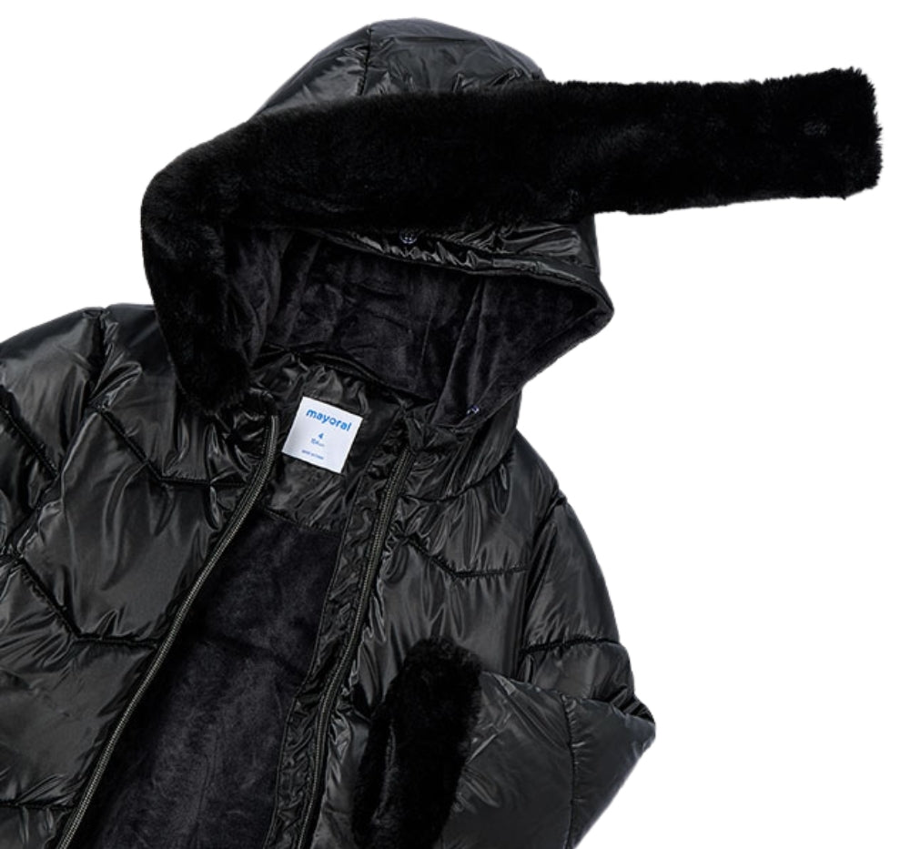 Chaqueton Metalizado Cinturon Negro