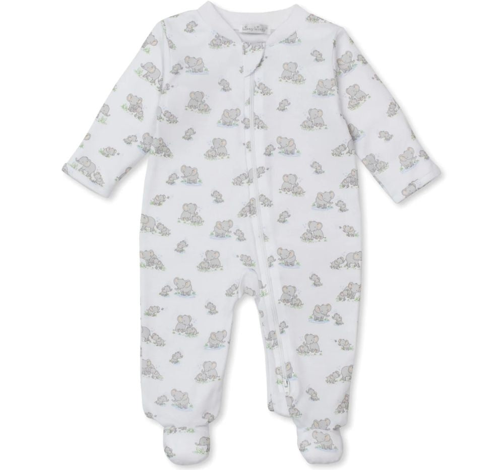 Footie W/Zip Prt Elephant Espirit Multi