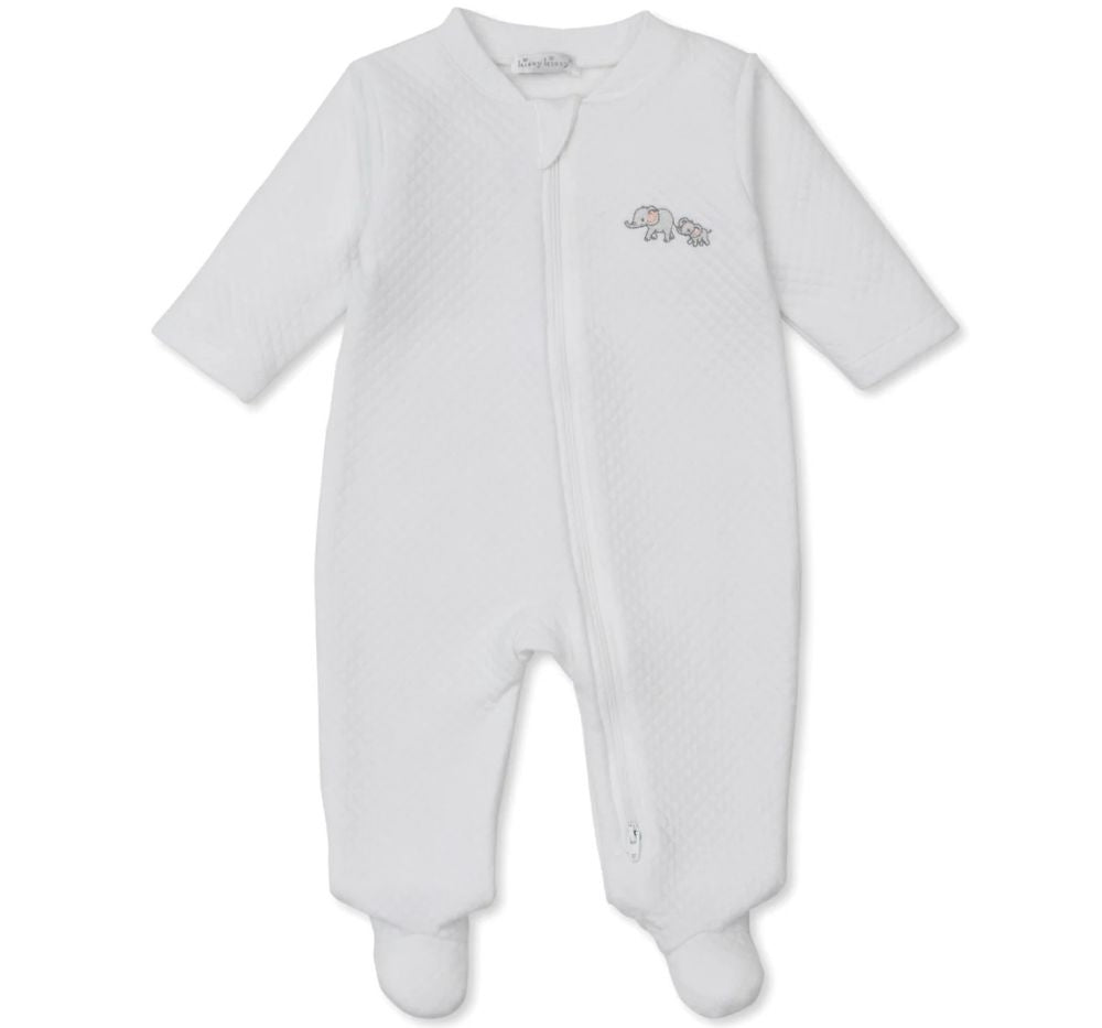 Jacquard Footie W/Zip Elephant Espirit Multi