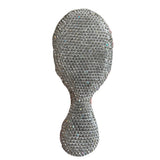 Small Crystak Hair Brush Silver