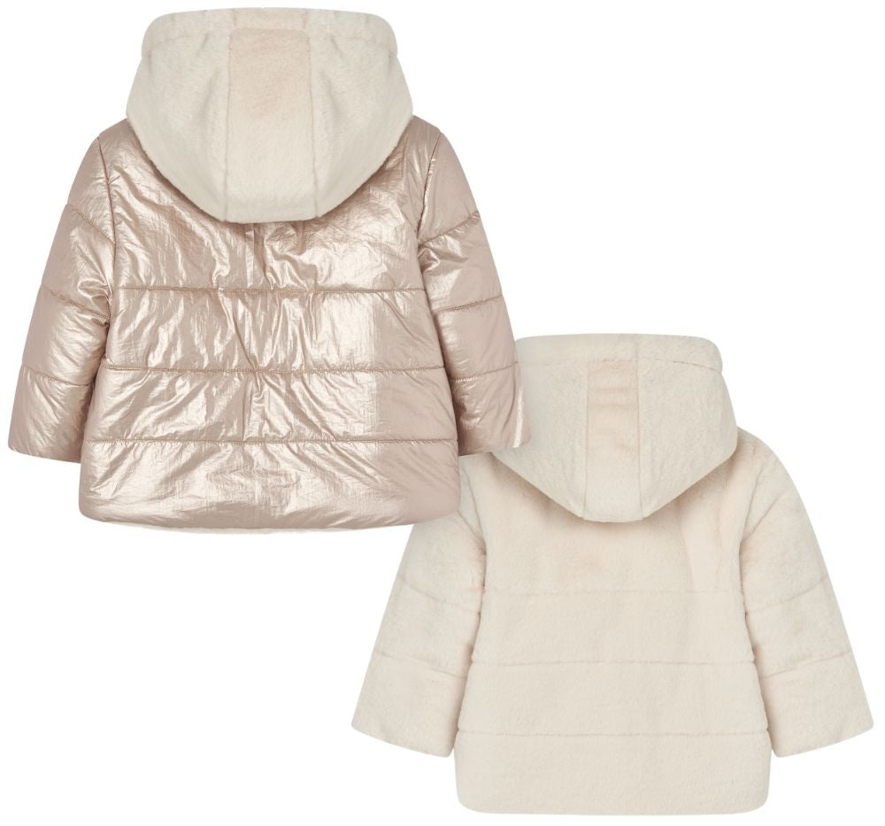 Girl Ls Puffer Beige