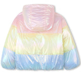 Girls Colorblock Puffer Jacket Peach