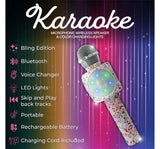 Sing A Long Karaoke Microphone-Confetti Bling
