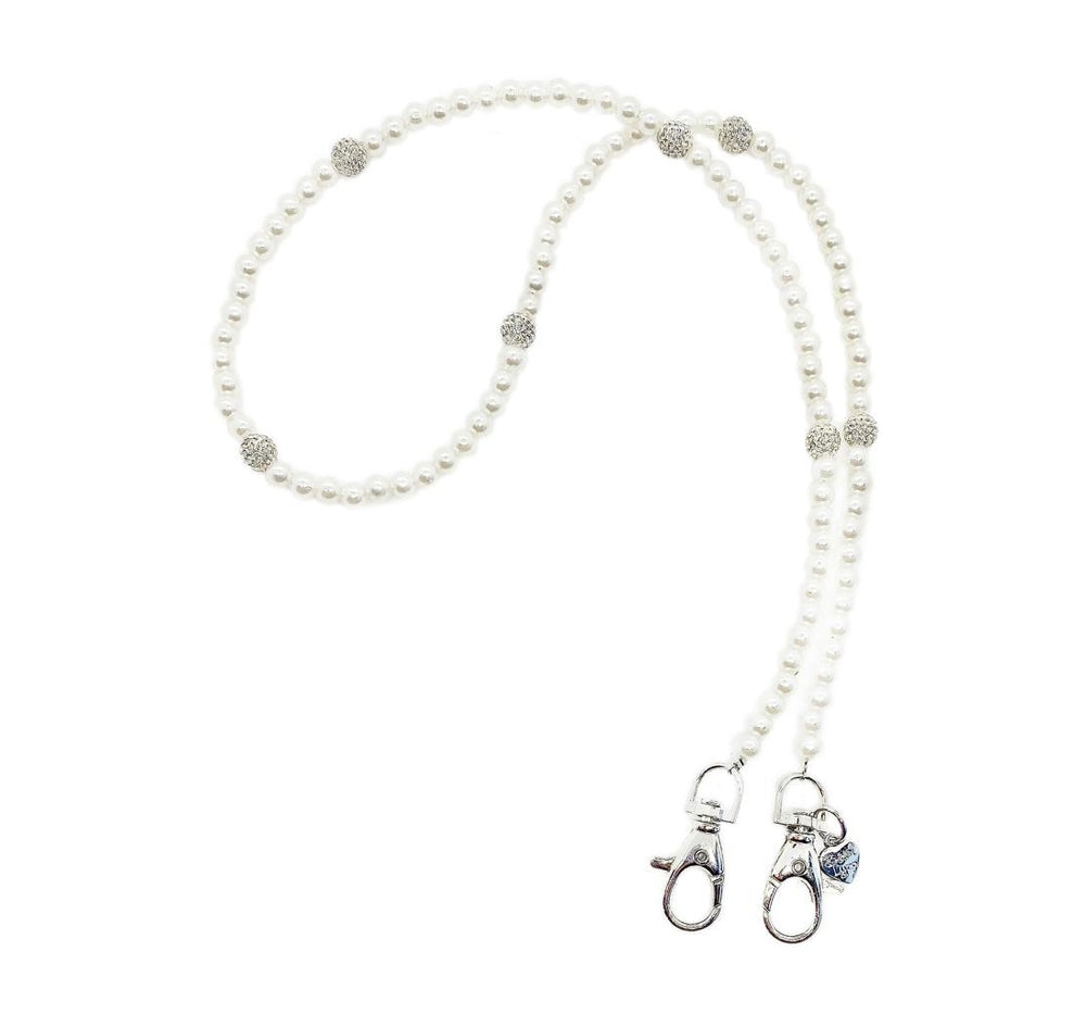 Necklace Pearl W/Crystall Ball