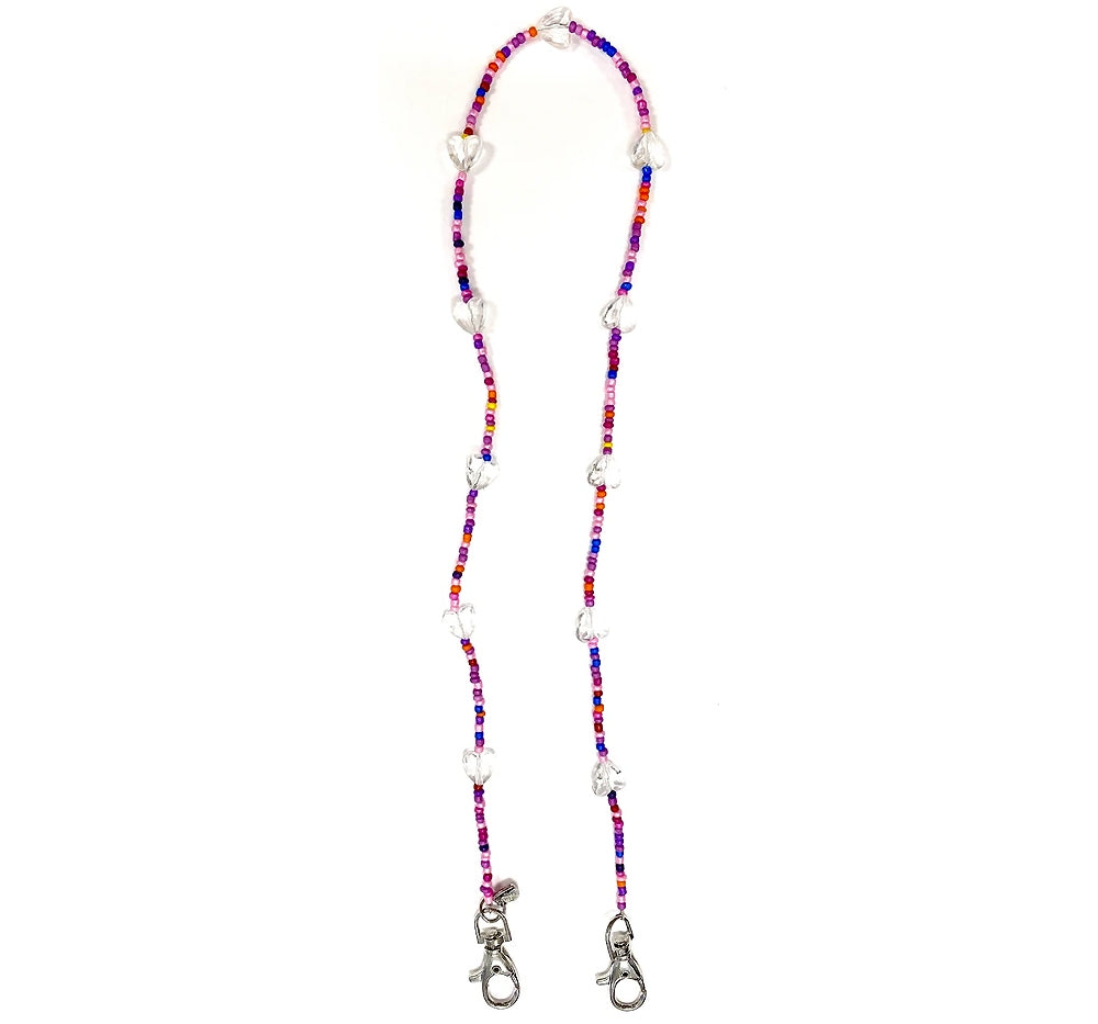 Necklace Pink W/Heart White