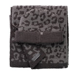 Conjunto de gorro y bufanda de leopardo negro/gris -Barefoot Dreams