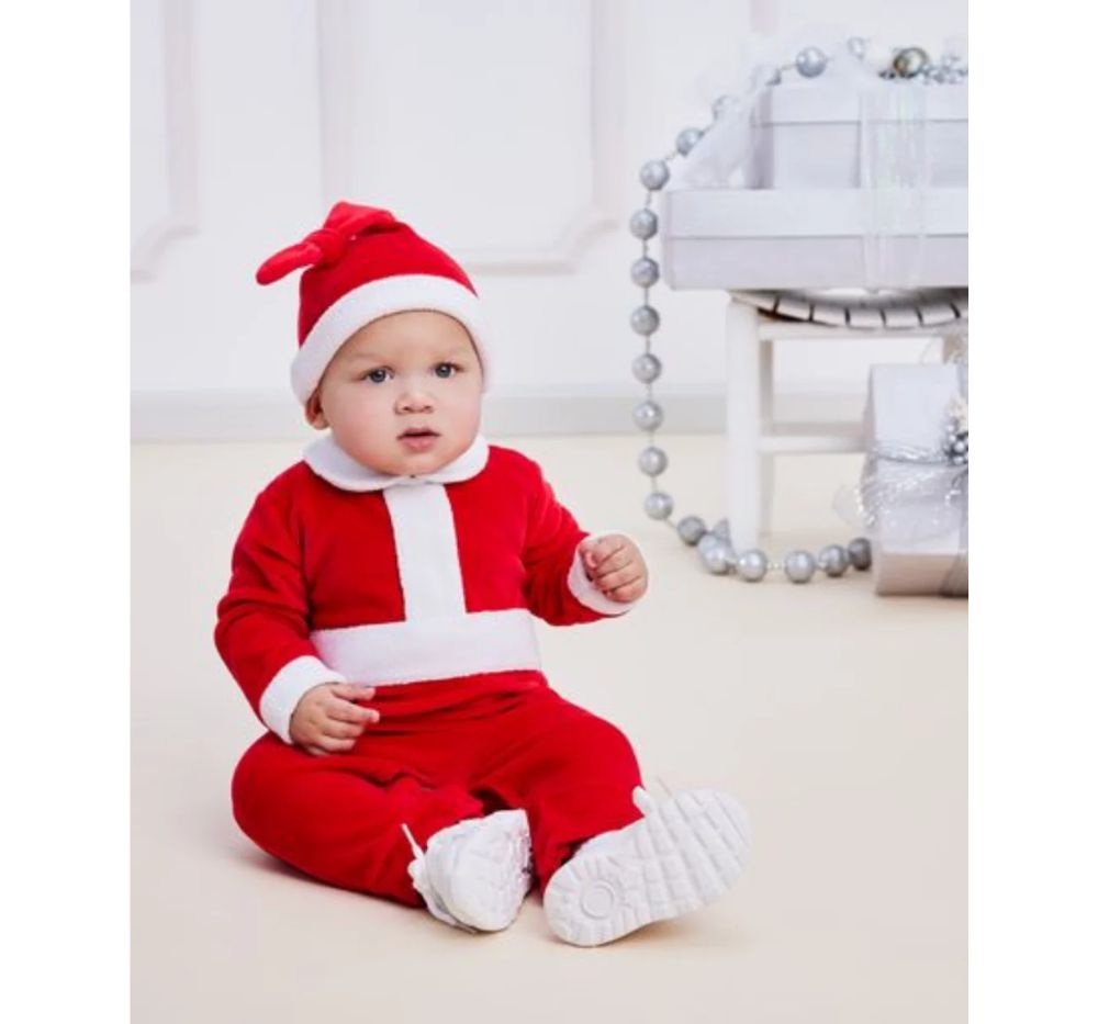 Velour Playsuit Red