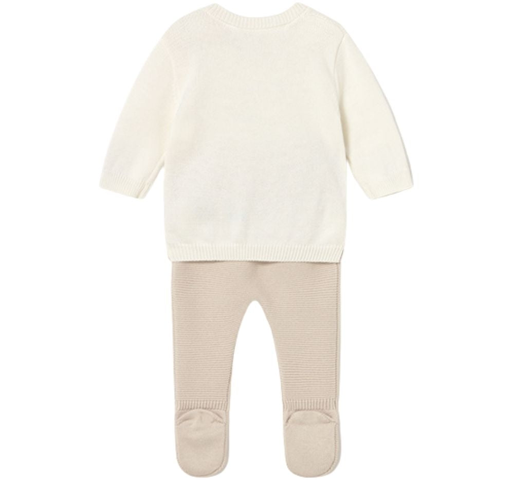Conjunto Polaina Tricot Soja
