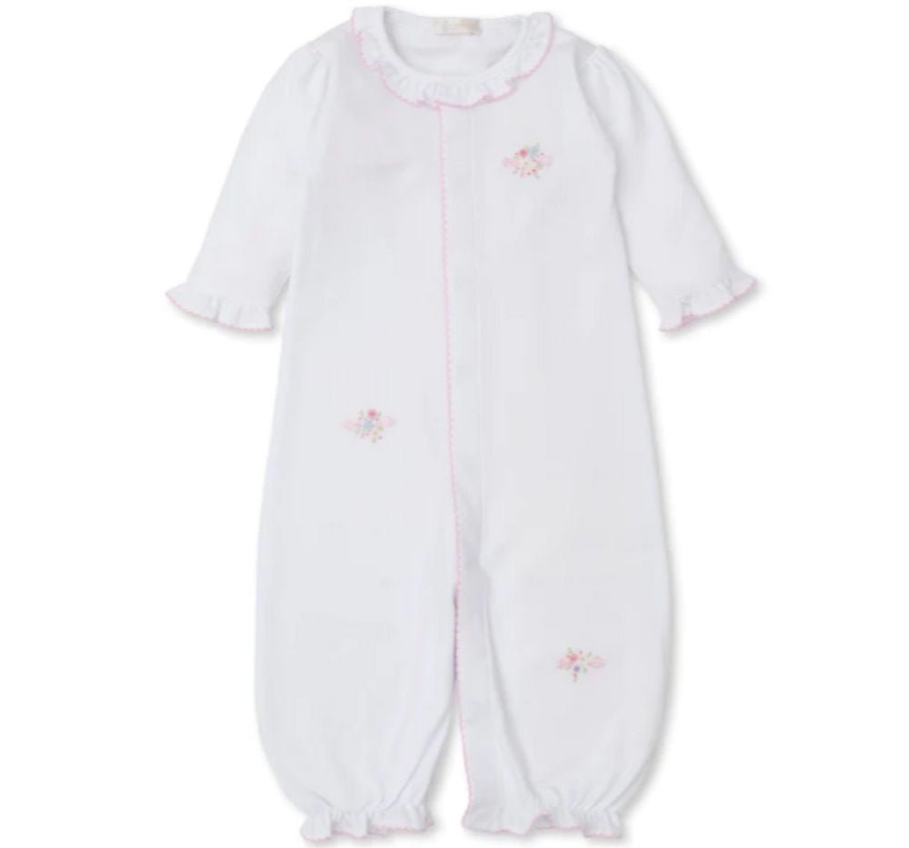 Conv Gown W/Hand Emb Blooming Sprays White/Pink
