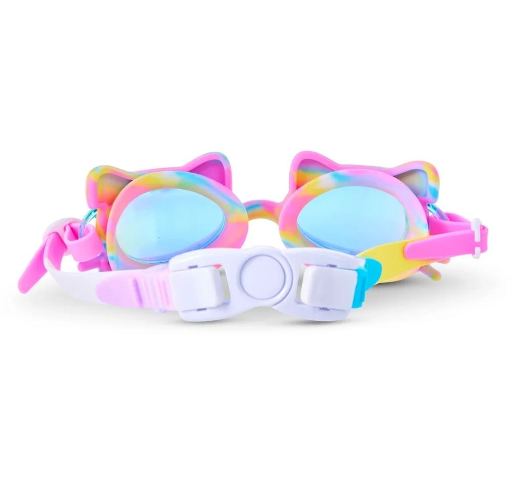 Tie Dye Tabby Swim Goggles Meowberry Breeze