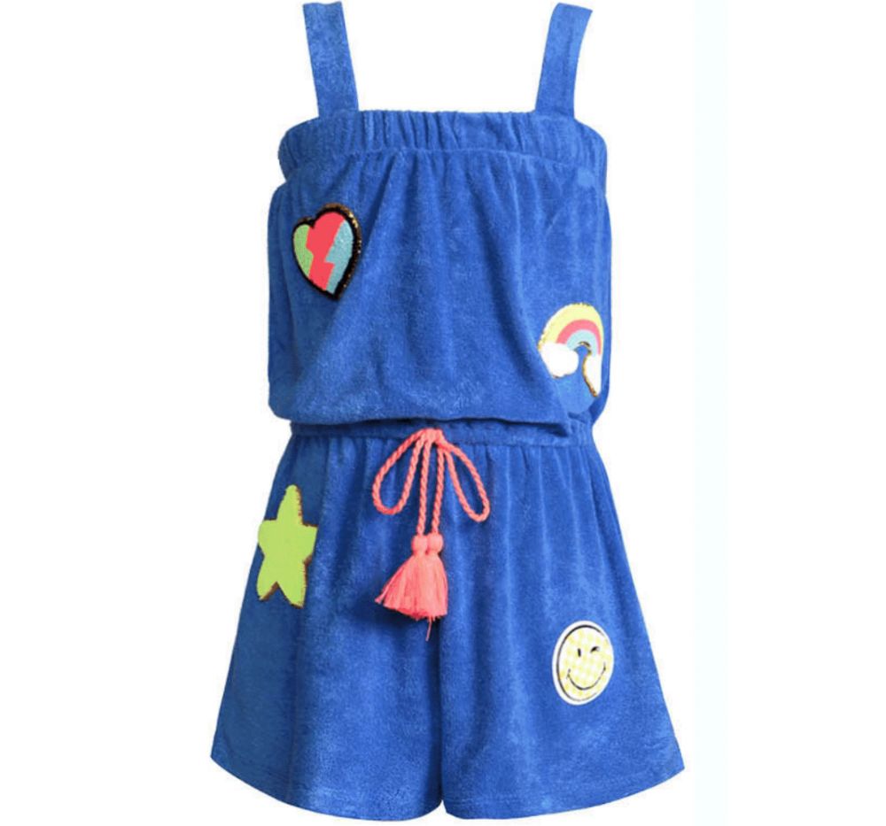 Romper Patch Trims and Faux Tie