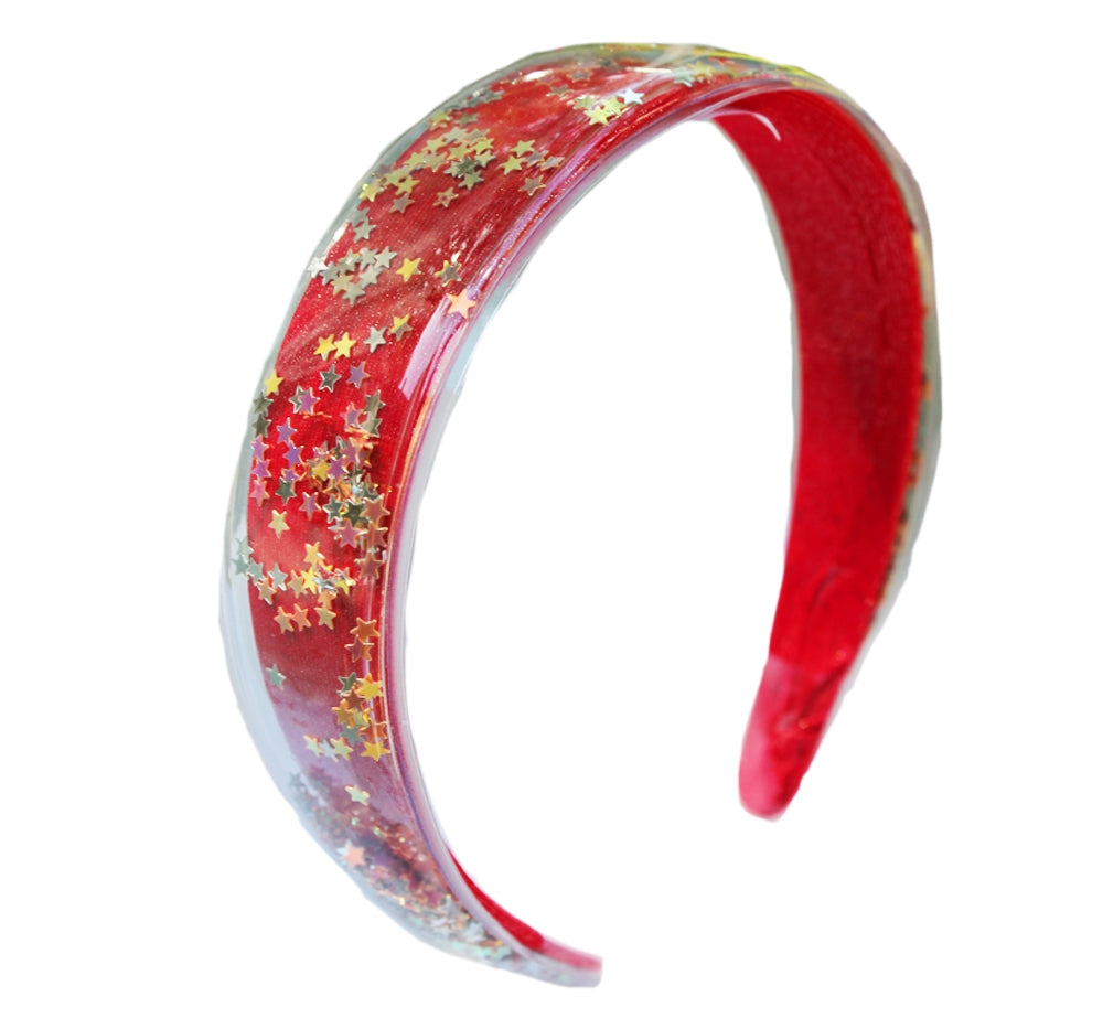 Confetti Headband Red W/Stars
