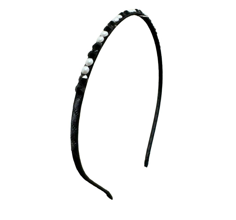 Crystallized Headband Black Pearl-Crystall