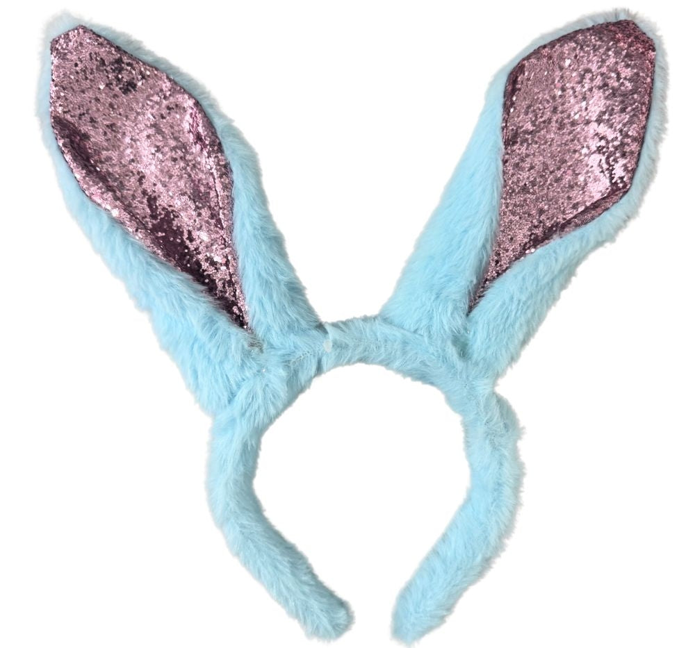 Diadema Orejas Conejo Azul