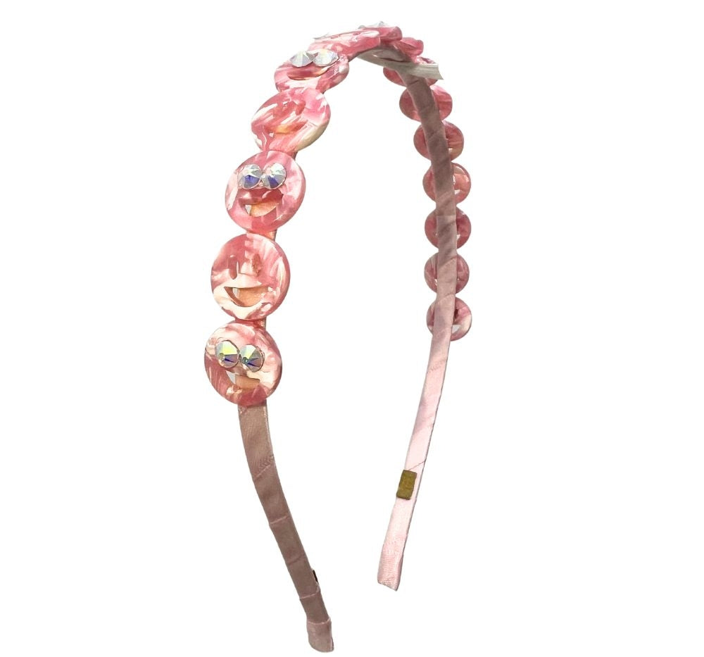 Smiley Thin Headband Light Pink