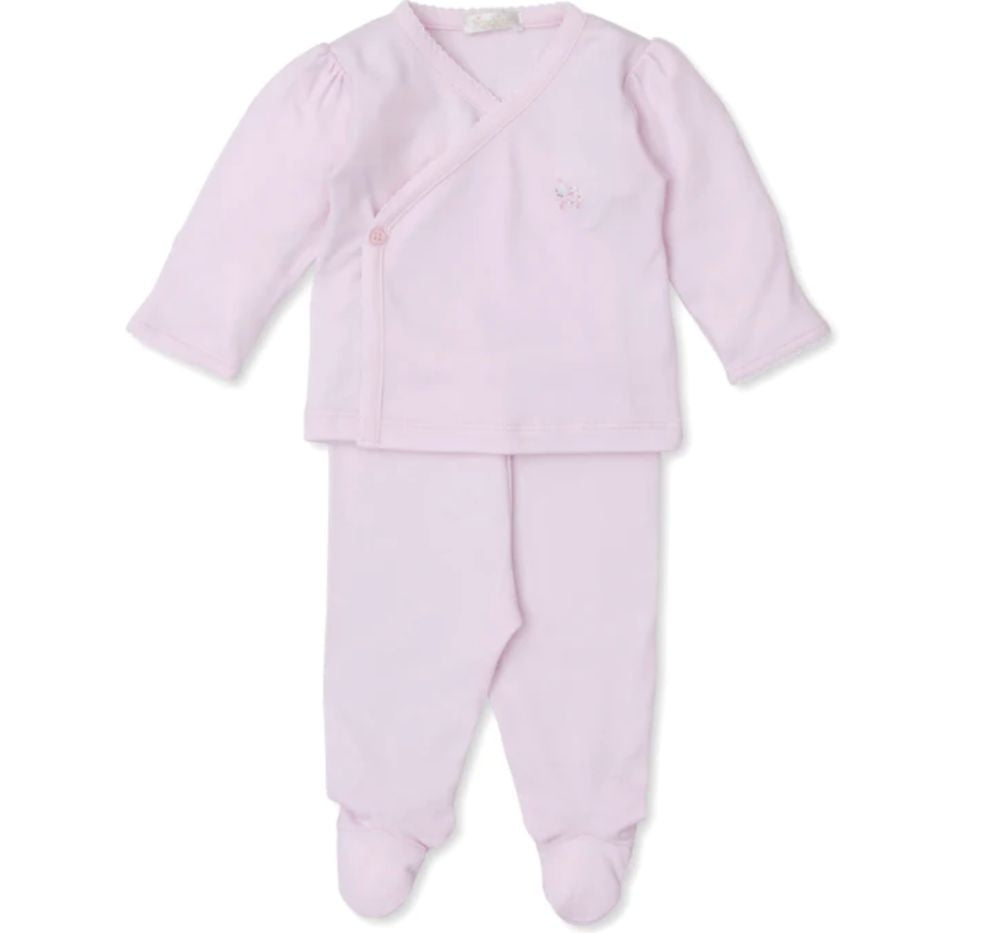 Footed Pant Set W/He Fleecy Sheep Pink