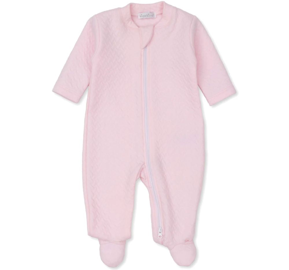 Footie Jacquard Cremallera Rosa