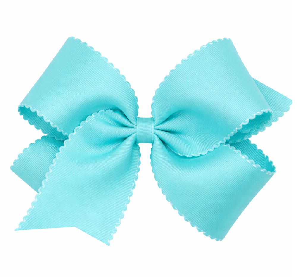 King GG Bow W/Scalloped Edge New Turquoise