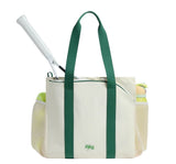 Riley Tennis Tote Ivory-Green