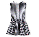 Heart Embroidered Gingham Dress