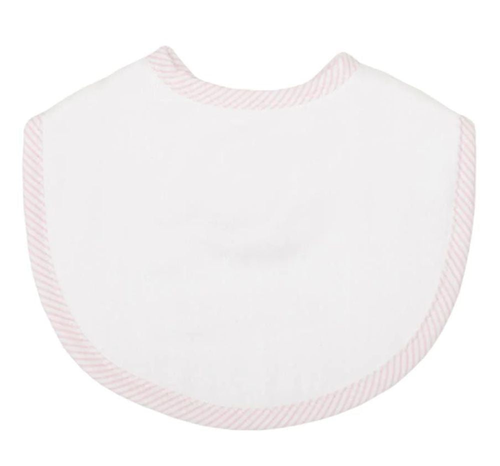 Pink S/Stripe Burp Cloth Bib