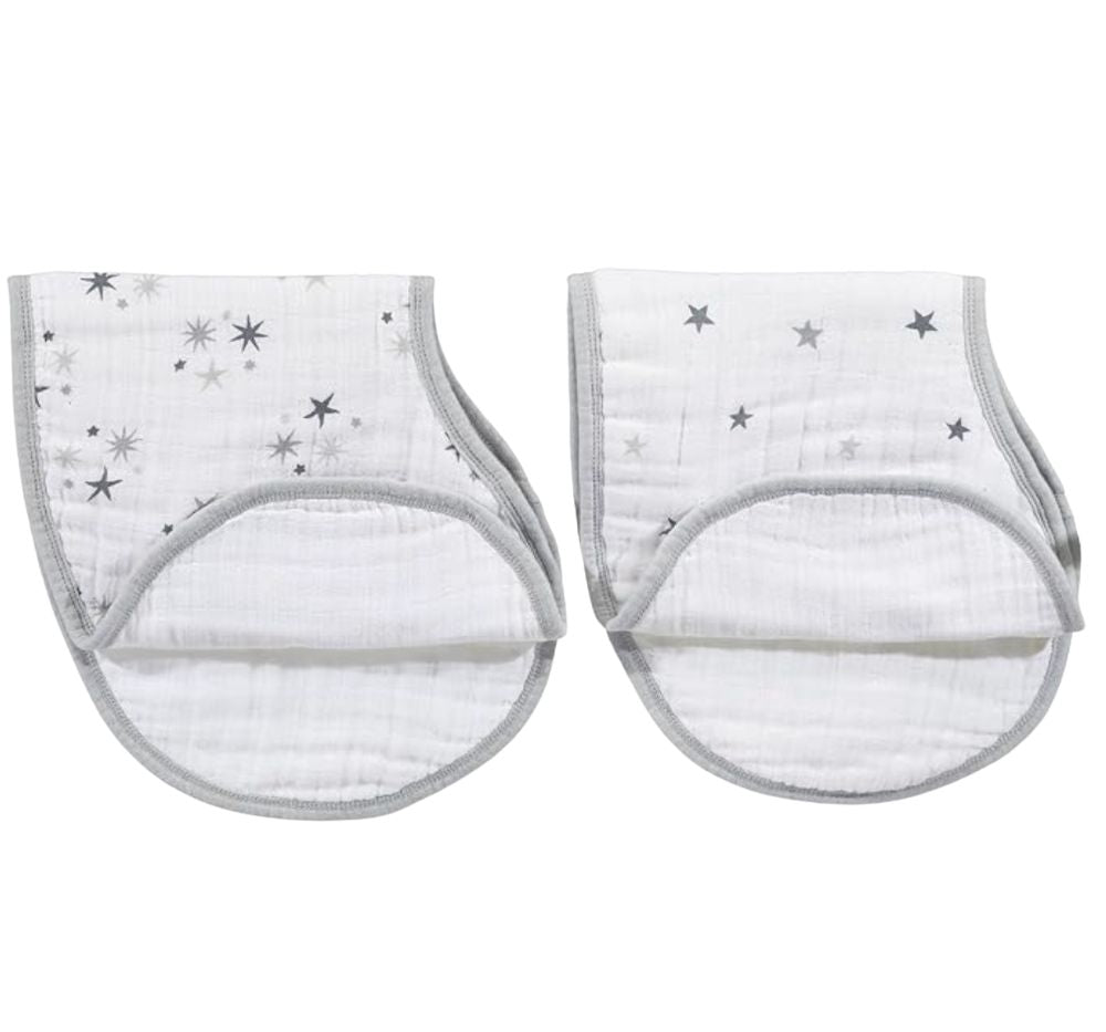 Classic Muslin Burpy Bibs Twinkle 2 Pack