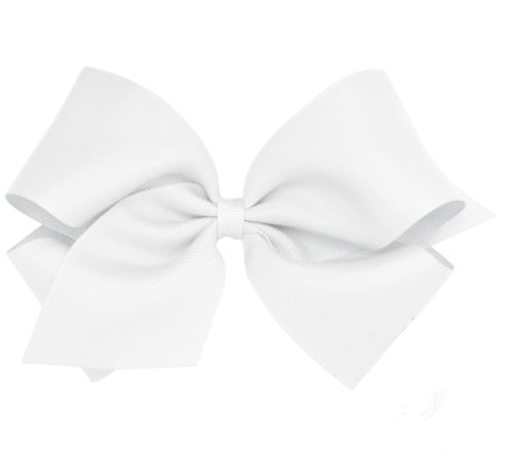 King Grosgrain Bow White