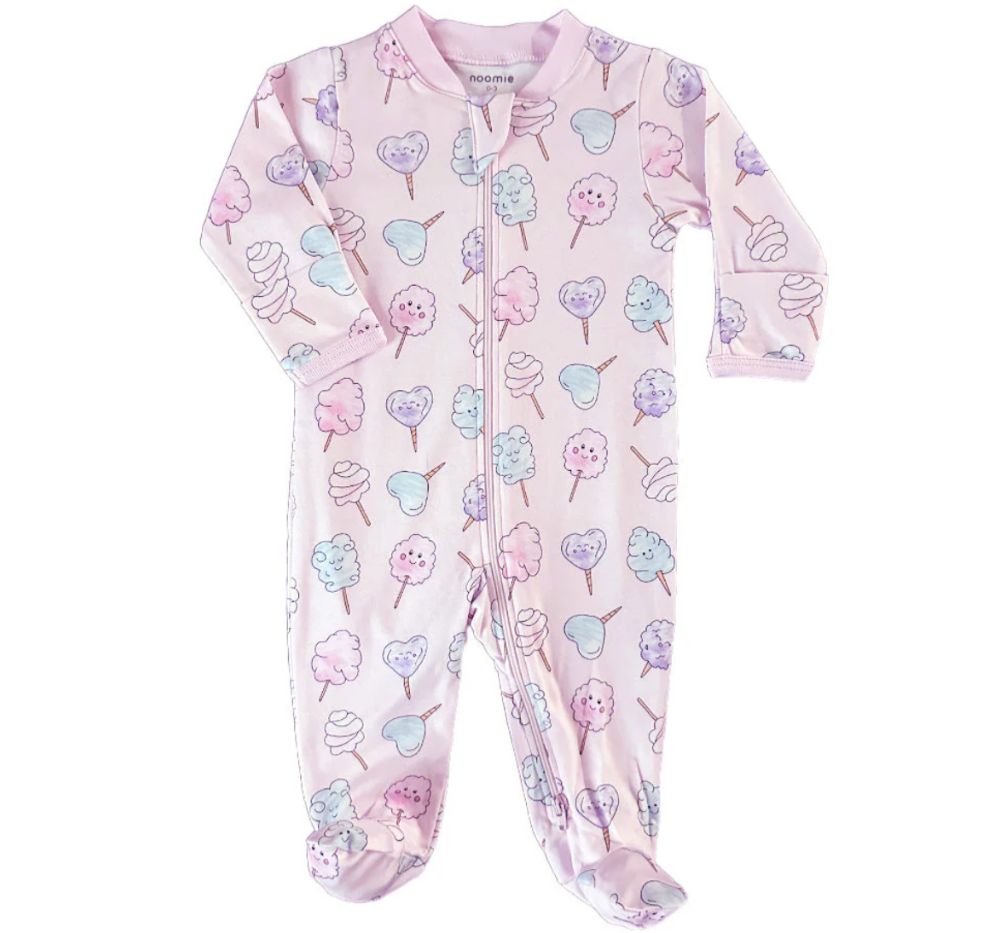 Zipper Footie Cotton Candy