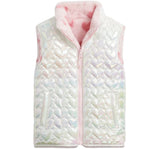 Girls Reversible Vest Heart Cloud