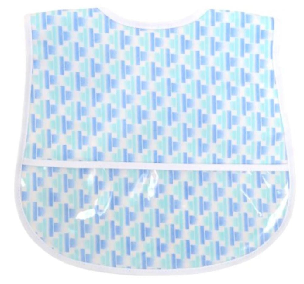 Laminated Bib Blue Bricks