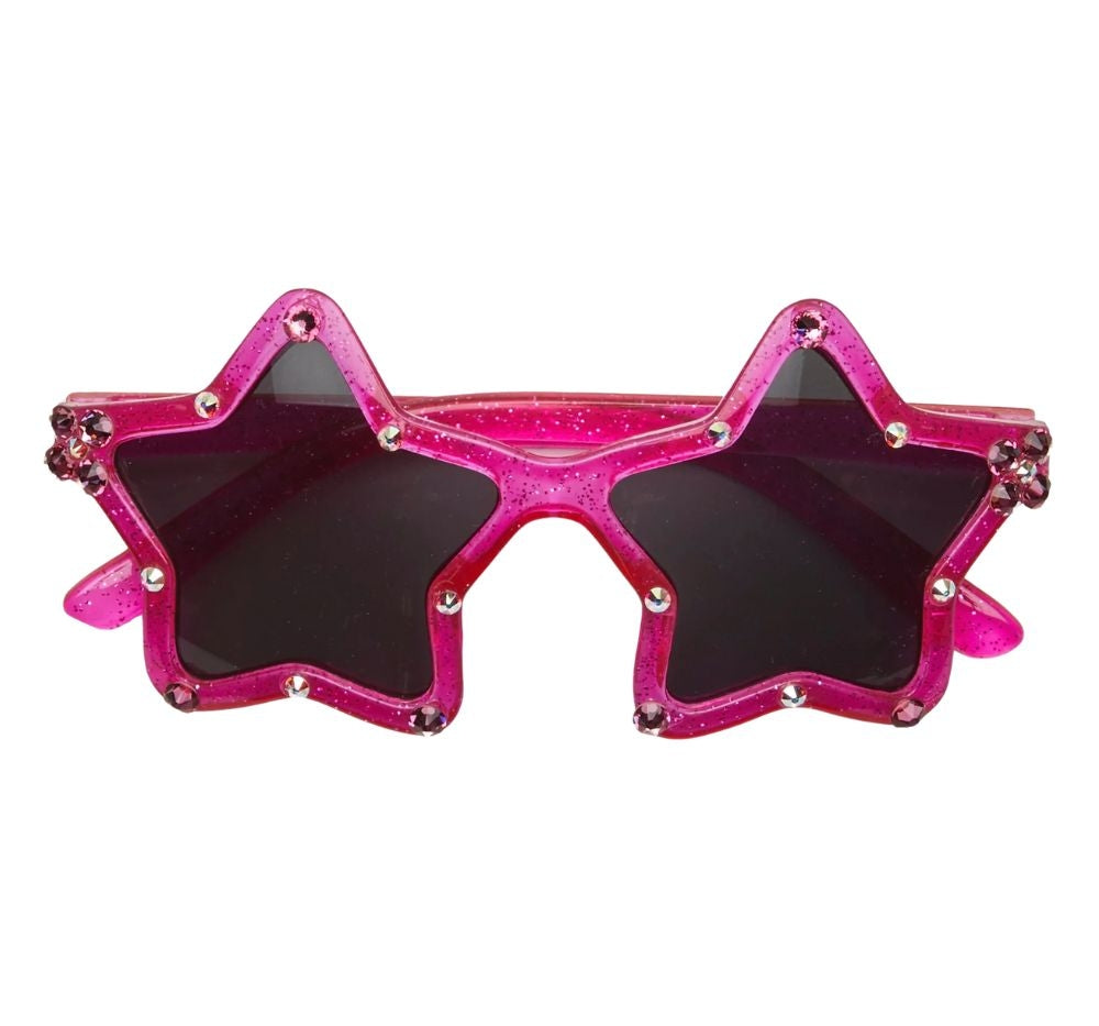 Crystallized Star Shape Sunglasses Pink