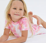 2PC Pijama corta tie dye rosa/naranja -Noomie