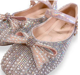 Handcrafted Pearl & Rhinestone Flat Shoes Pink