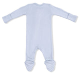 Solid Niagara Mist Rib 2 Way Zipper Footie