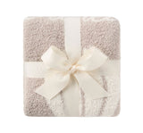 Taupe Chenille Knit Hot Air Balloon Blanket