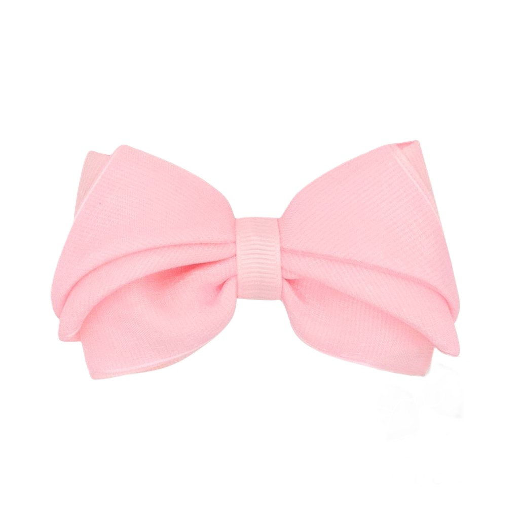 Sml Org/Gg Overly Pleated Light Pink Bow