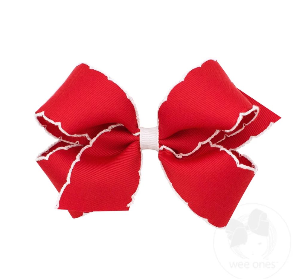 Med Moonstich Basic Bow Red White