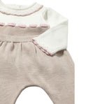 Conjunto Polaina Tricot Topo