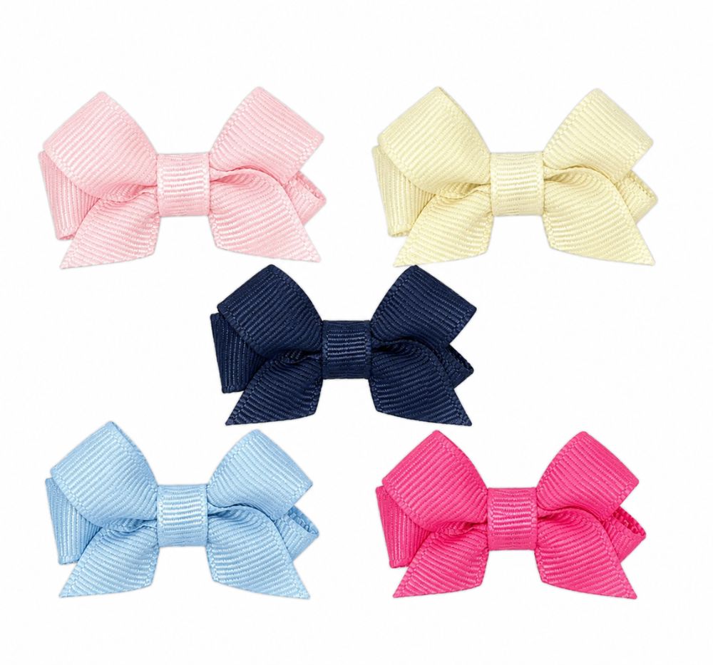 5pk Tiny Bow Multi Lt Pk, Anw, Nvy, Mllm Bl, Hpk