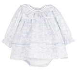 Frosty Floral Scallop Ruffle Float Blue